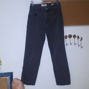 Faded black high waisted mom jeans